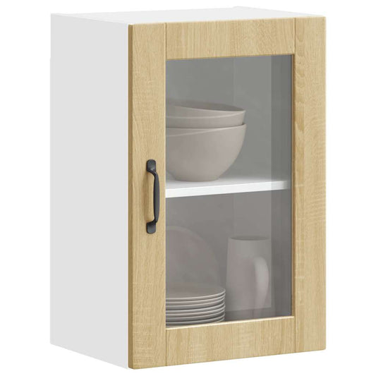 Küchen-Hängeschrank mit Glastür Porto Sonoma-Eiche