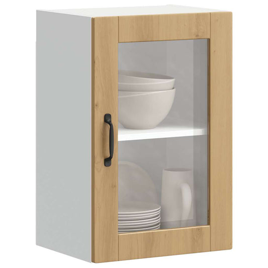 Küchen-Hängeschrank mit Glastür Porto Artisan-Eiche