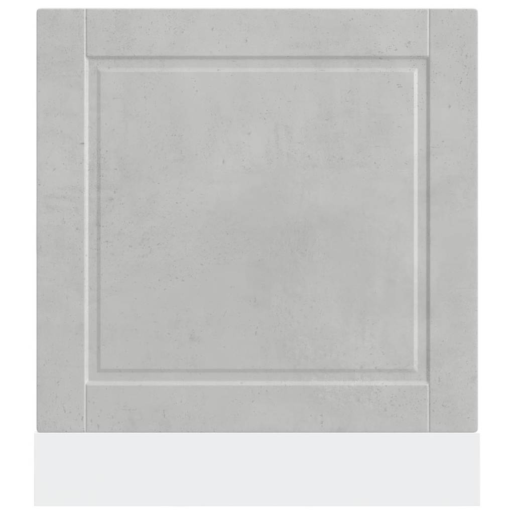 Opvaskemaskine panel Porto betongrå 60x1,5x67 cm træmateriale