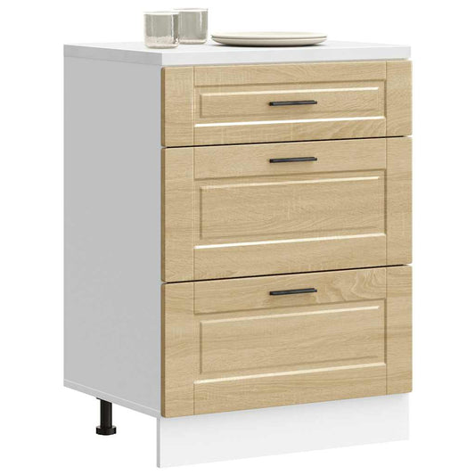 Küchenunterschrank Porto Sonoma-Eiche Holzwerkstoff