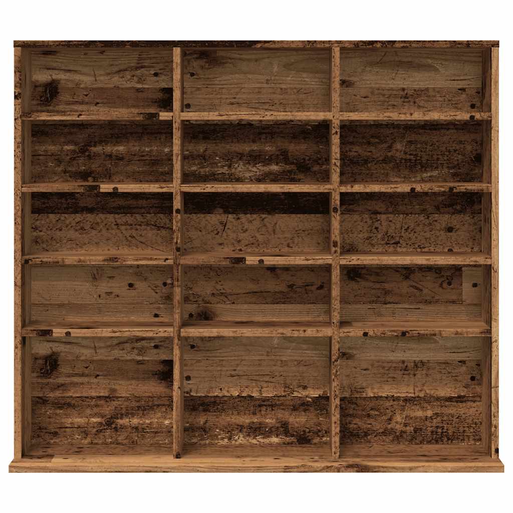 CD-hylde gammelt trælook 100x23x89,5 cm træmateriale