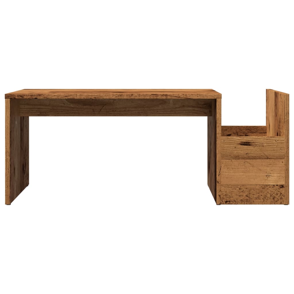 Sofabord gammelt træ look 90x45x35 cm træmateriale