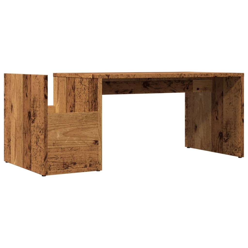 Sofabord gammelt træ look 90x45x35 cm træmateriale