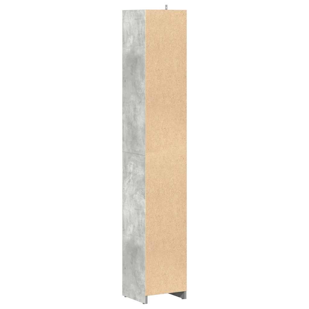 Badeværelsesskab Beton Grå 30x30x183,5 cm Træ Materiale