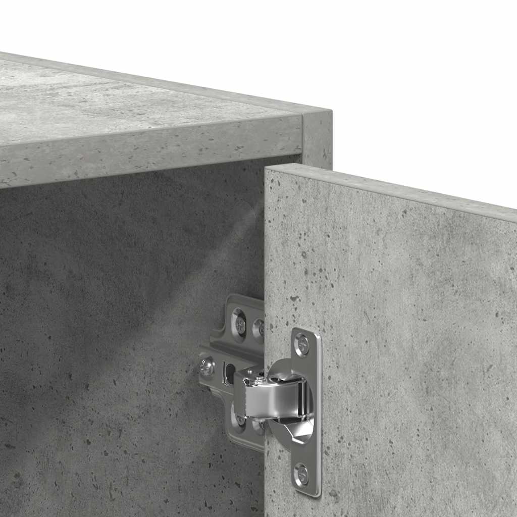 Badeværelsesskab Beton Grå 30x30x183,5 cm Træ Materiale