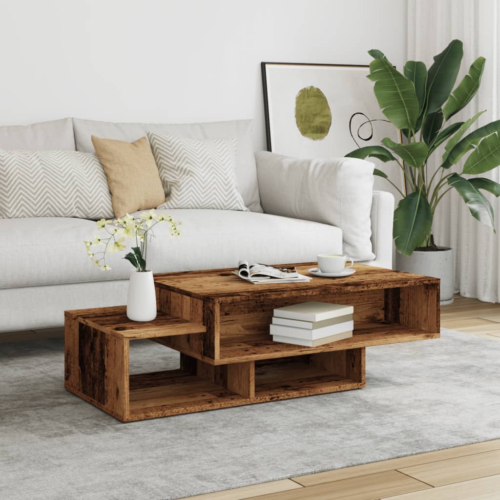 Sofabord gammelt træ look 105x55x32 cm træmateriale