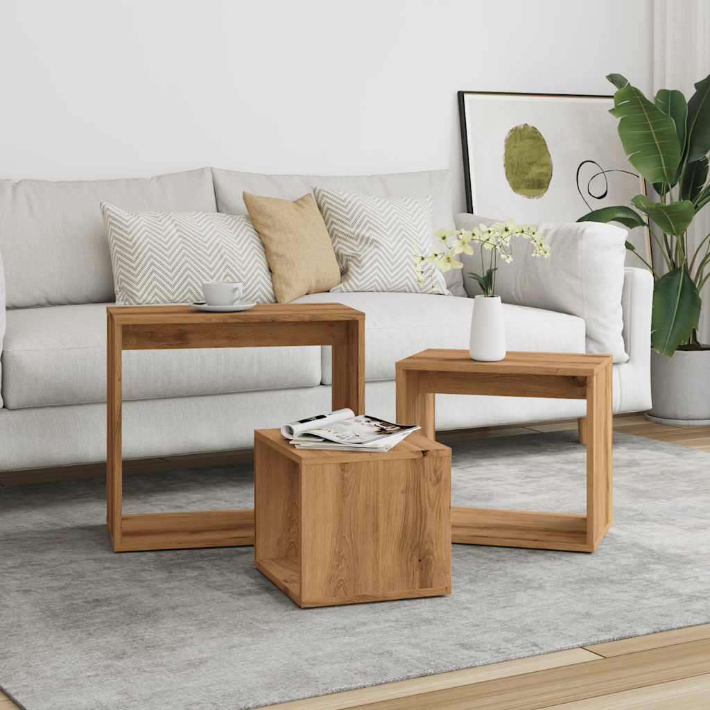 Redeborde 3 stk Artisan egetræ materiale