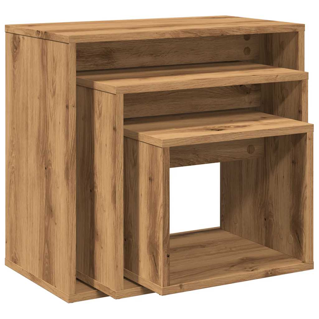 Redeborde 3 stk Artisan egetræ materiale