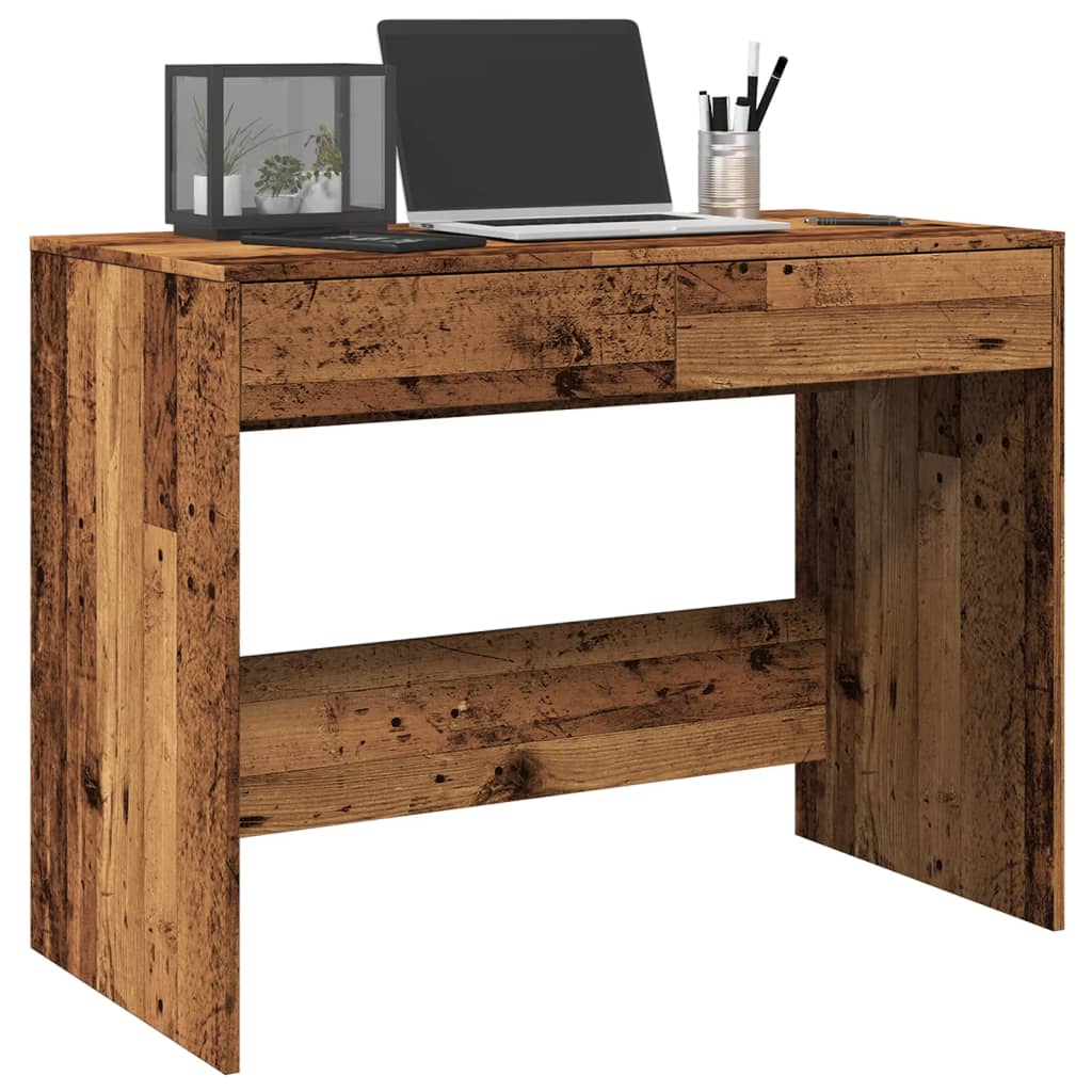 Skrivebord gammelt trælook 101x50x76,5 cm træmateriale