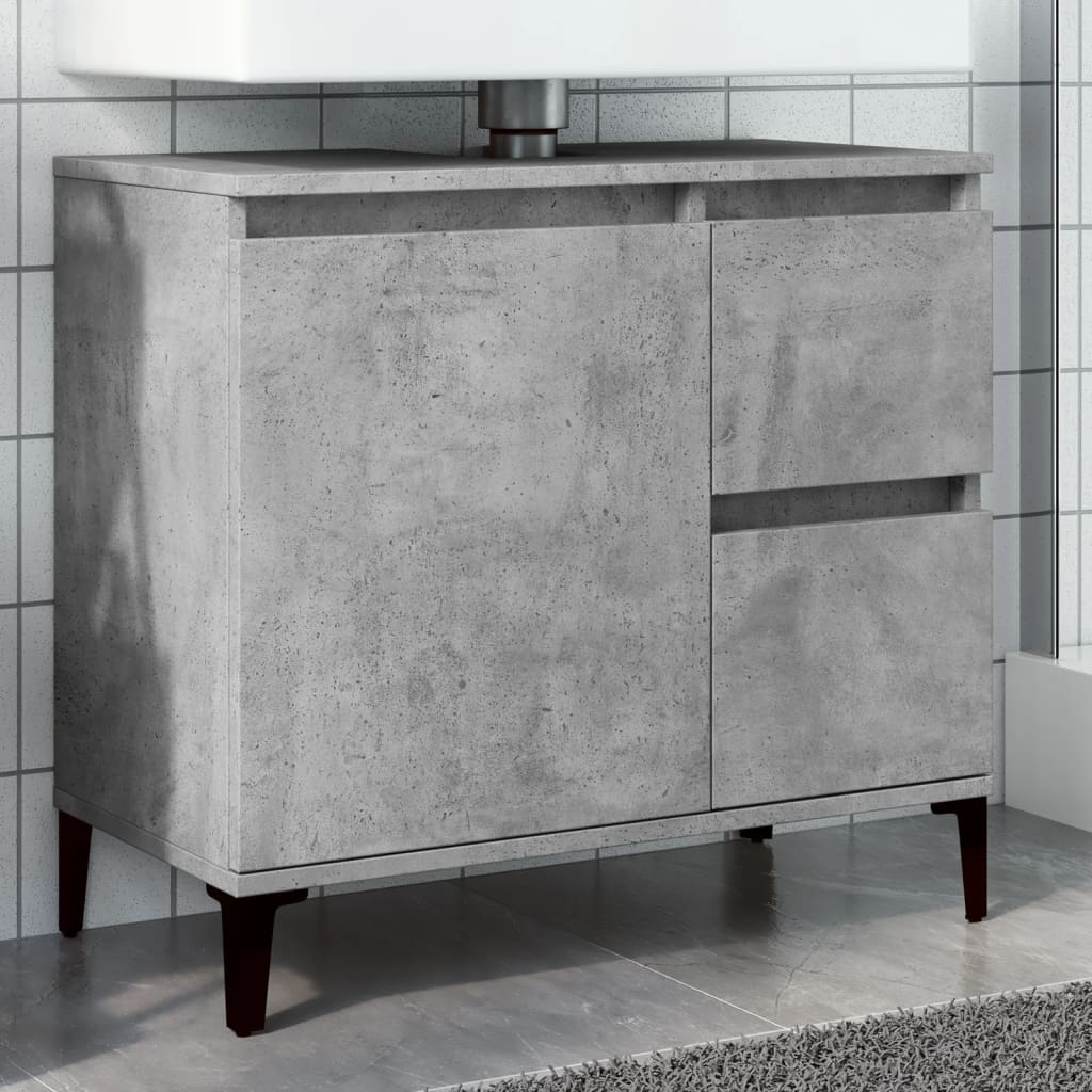 Håndvask underskab betongrå 65x33x60 cm træmateriale