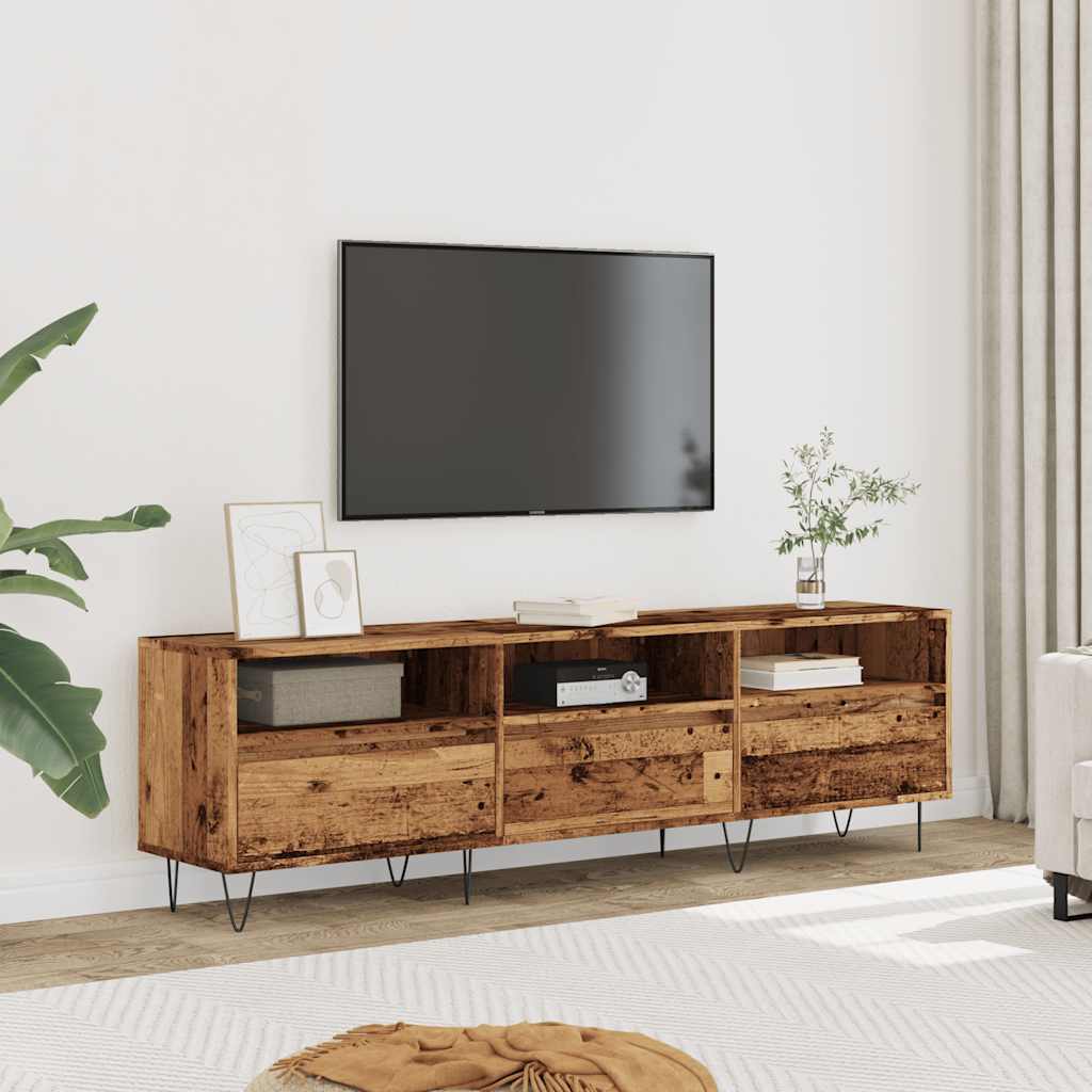 Tv-møbel gammelt trælook 150x30x44,5 cm træmateriale