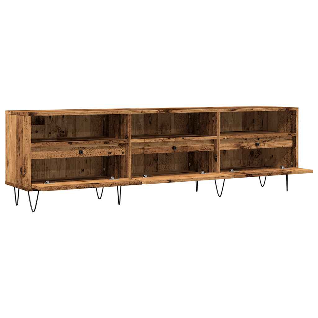 Tv-møbel gammelt trælook 150x30x44,5 cm træmateriale