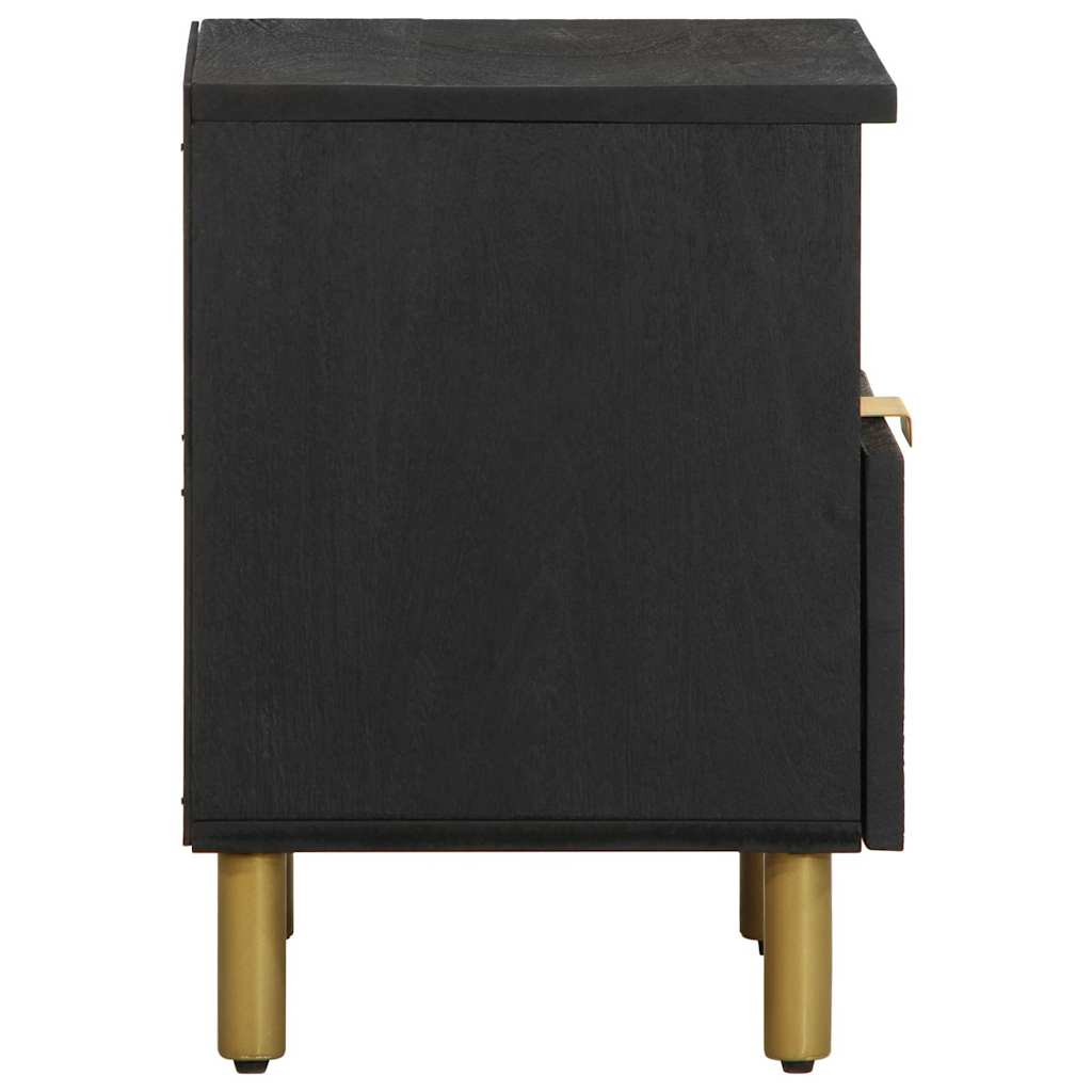 Sengebord Sort 40x33x46 cm Træ Materiale