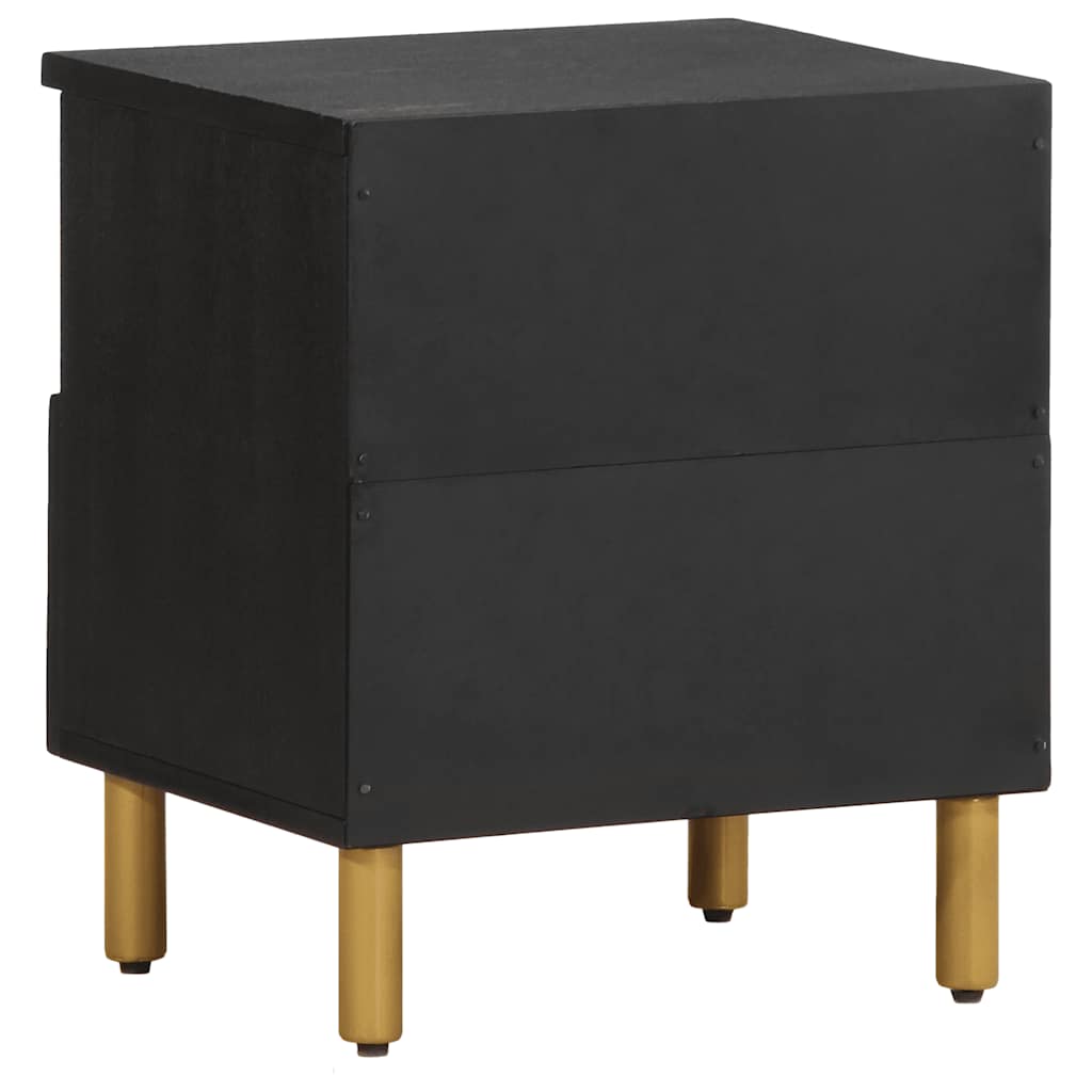 Sengebord Sort 40x33x46 cm Træ Materiale