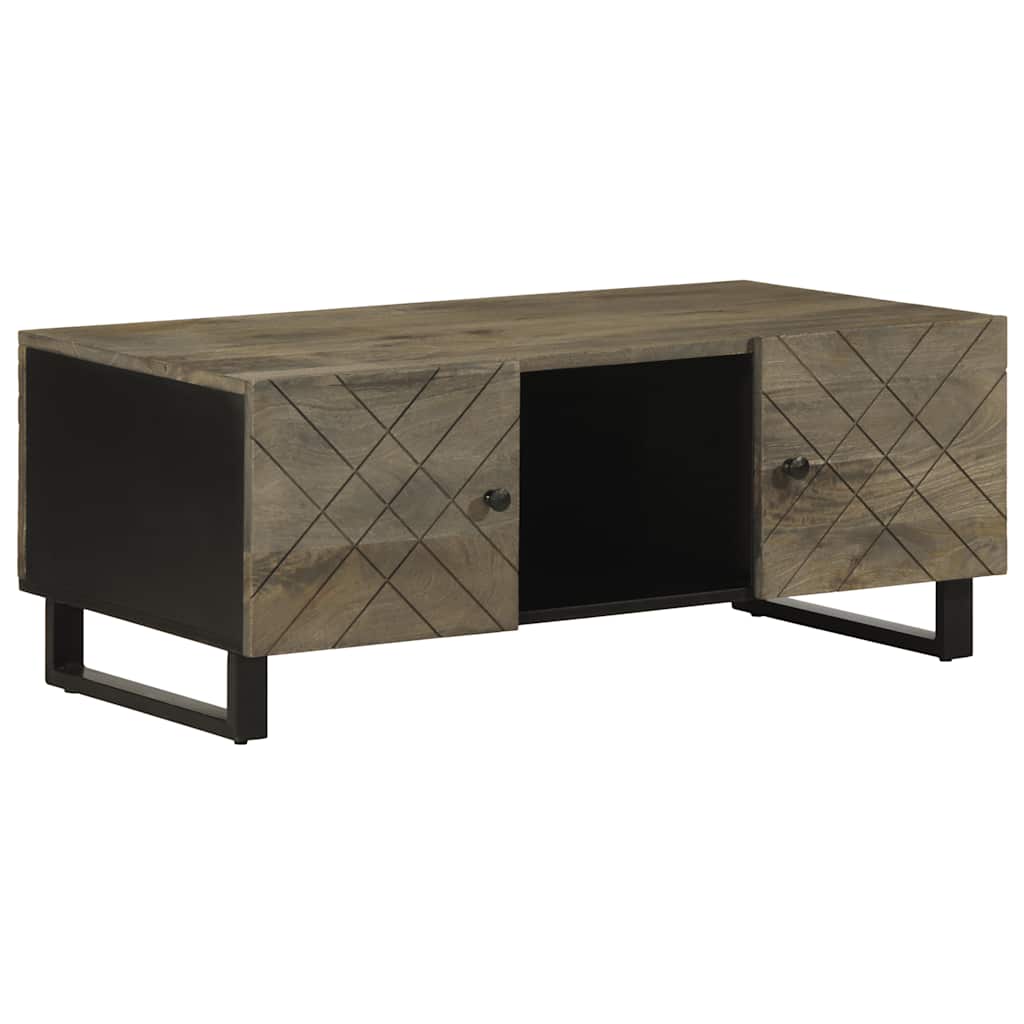 Sofabord Sort 100x54x40 cm Massivt mangotræ
