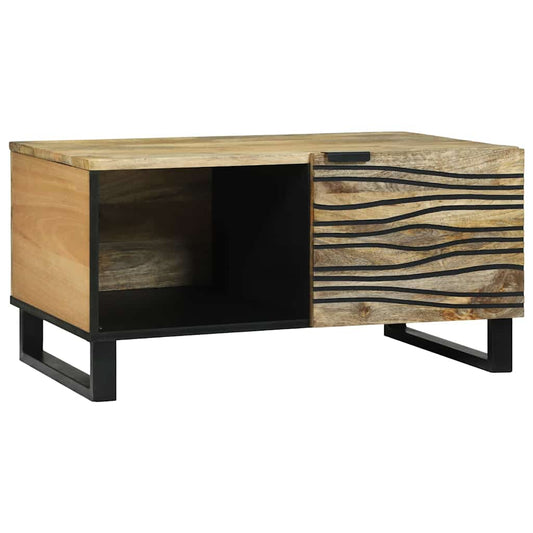 Couchtisch Braun und Schwarz 80 x 50 x 40 cm
