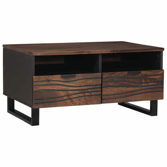 Couchtisch mit Schubladen Braun und Schwarz 80 x 54 x 40 cm