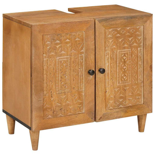 Badezimmer Schrank Wandmontiert Hellbraun 62 x 33 x 58 cm