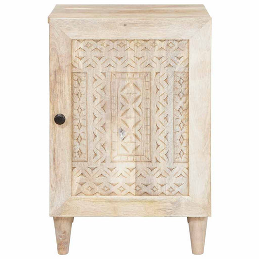 Badezimmer Schrank Weiß 38 x 33,5 x 160 cm Massives Mango Holz