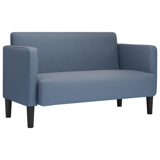 Zweisitzer-Sofa Blau 109 cm Cordstoff