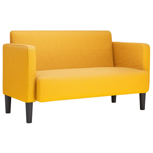 Zweisitzer-Sofa Hellgelb 109 cm Cordstoff