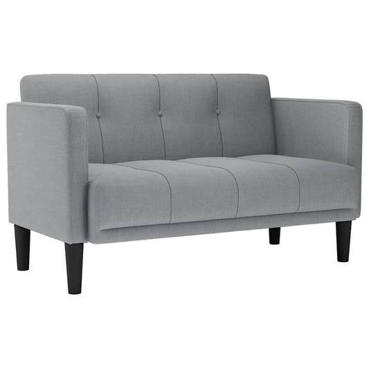Zweisitzer-Sofa Hellgrau 111 cm Stoff