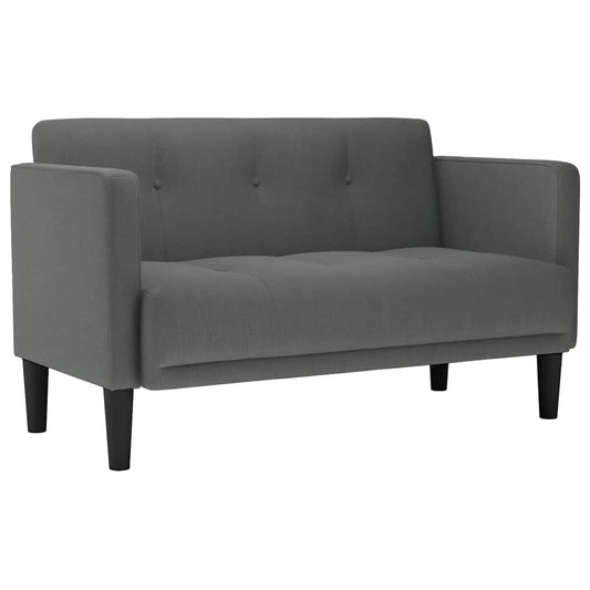 Zweisitzer-Sofa Dunkelgrau 111 cm Stoff
