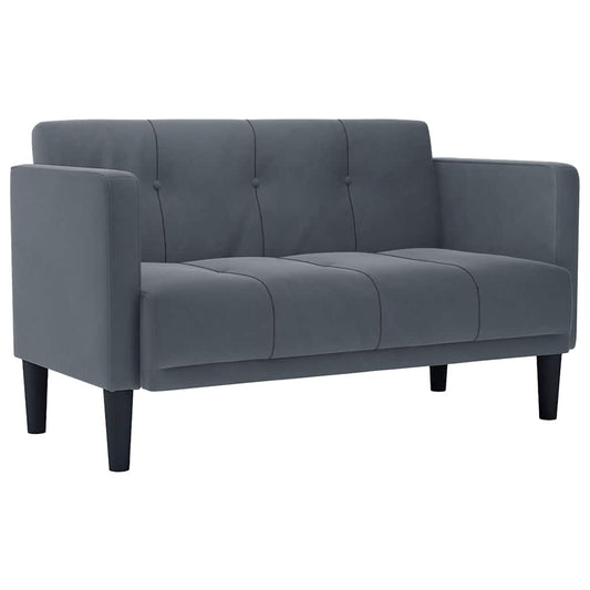 Zweisitzer-Sofa Dunkelgrau 111 cm Samt