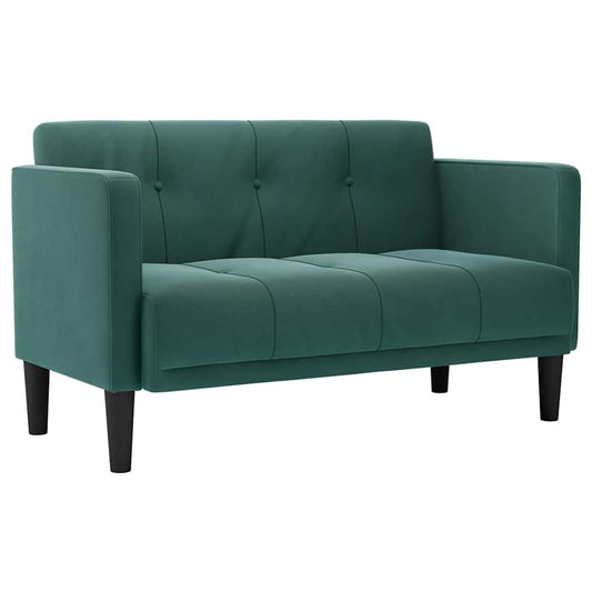 Zweisitzer-Sofa Dunkelgrün 111 cm Samt