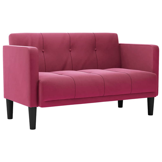 Zweisitzer-Sofa Weinrot 111 cm Samt