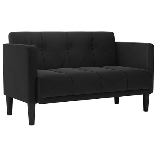 Zweisitzer-Sofa Schwarz 111 cm Samt