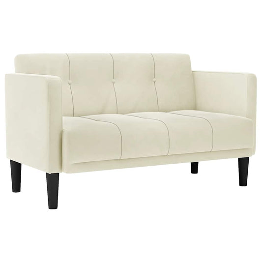 Zweisitzer-Sofa Creme 111 cm Samt