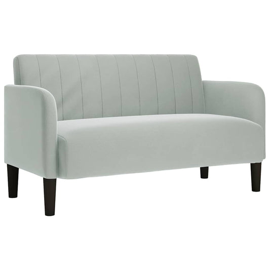 Zweisitzer-Sofa Hellgrau 109 cm Samt