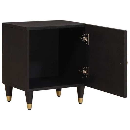 Bedside Cabinet with Door Schwarz 40 x 33 x 46 cm