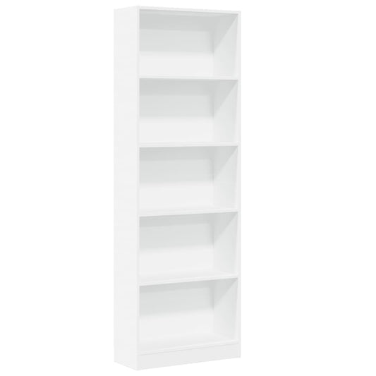 Bücherregal Weiß 60 x 24 x 176 cm Holzwerkstoff