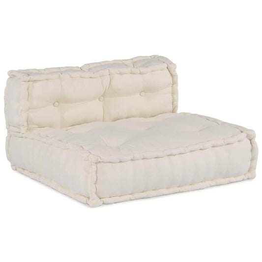 Modulares Sofa 4 pcs Creme Stoff