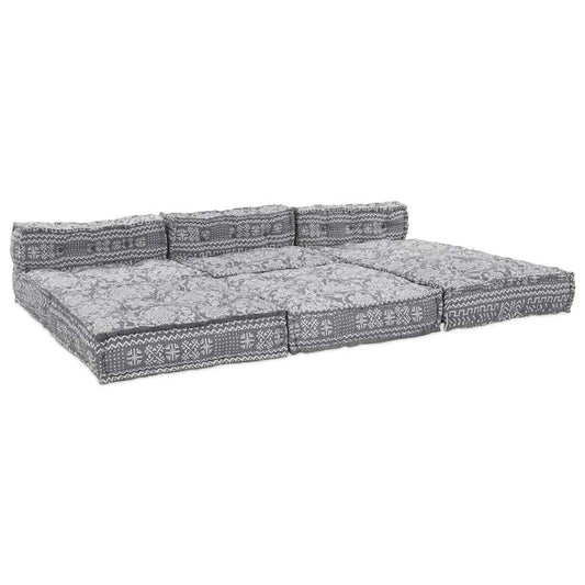 Modulares Sofa 4 pcs Hellgrau Stoff