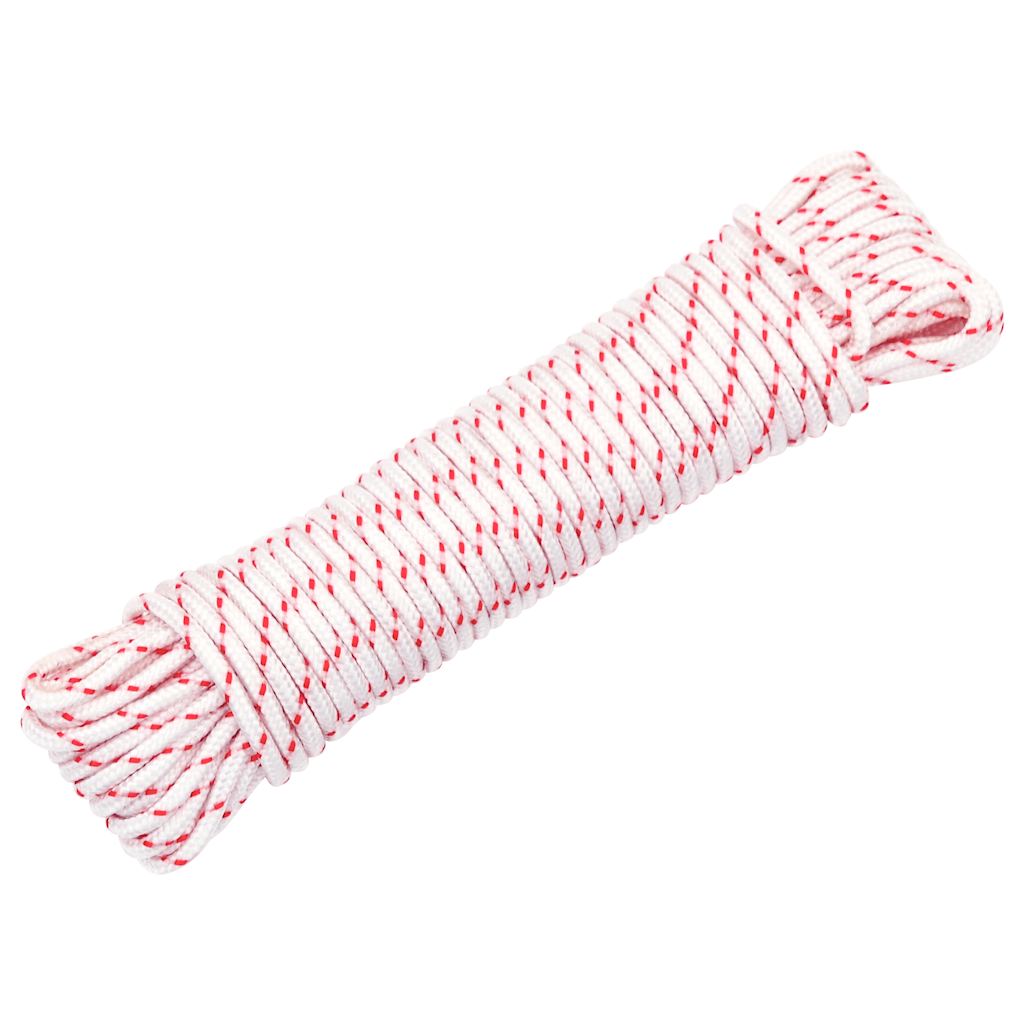 Startsnor hvid og rød Ø3 mm 10 m nylon