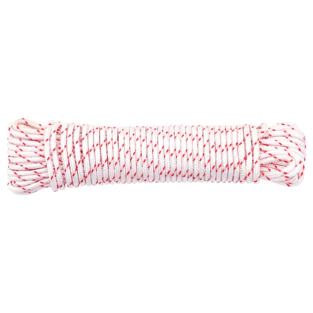 Startsnor hvid og rød Ø3 mm 10 m nylon