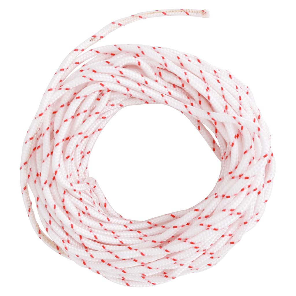 Startsnor hvid og rød Ø3 mm 10 m nylon