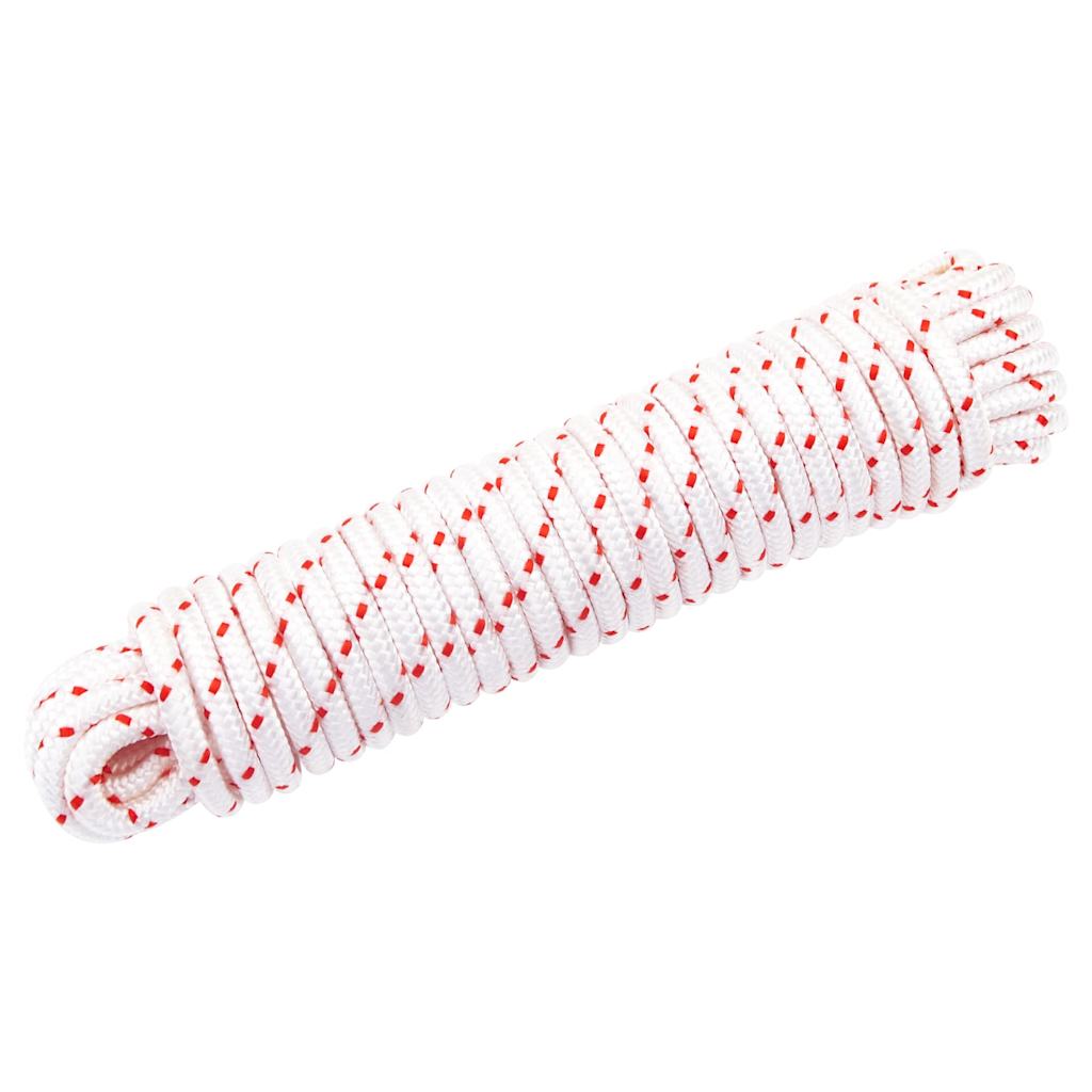 Startsnor hvid og rød Ø6 mm 10 m nylon
