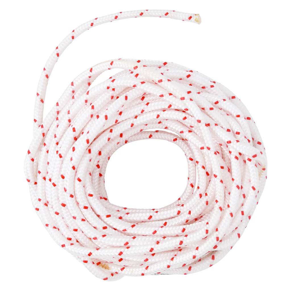 Startsnor hvid og rød Ø6 mm 10 m nylon