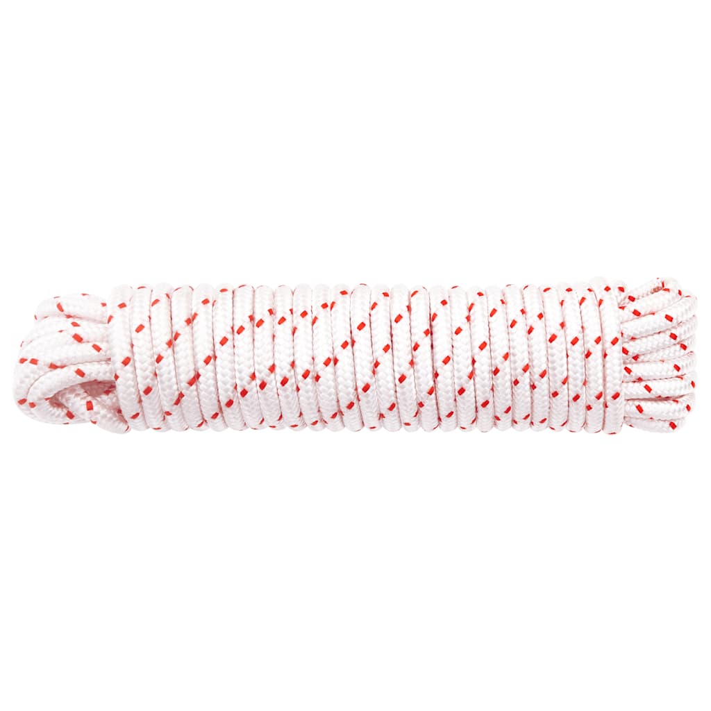 Startsnor hvid og rød Ø6 mm 10 m nylon