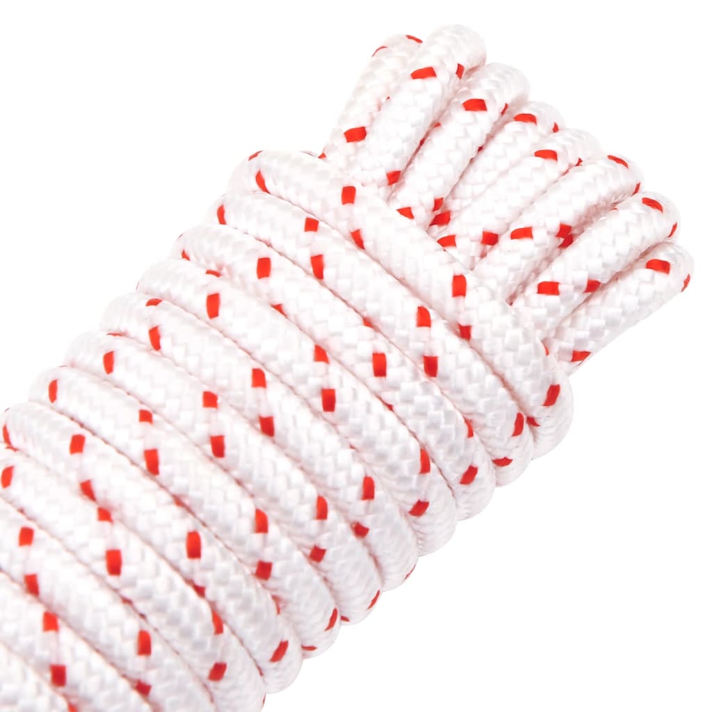 Startsnor hvid og rød Ø6 mm 10 m nylon