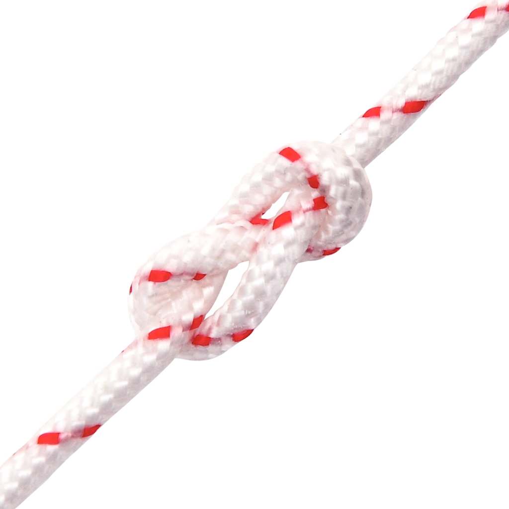 Startsnor hvid og rød Ø6 mm 10 m nylon