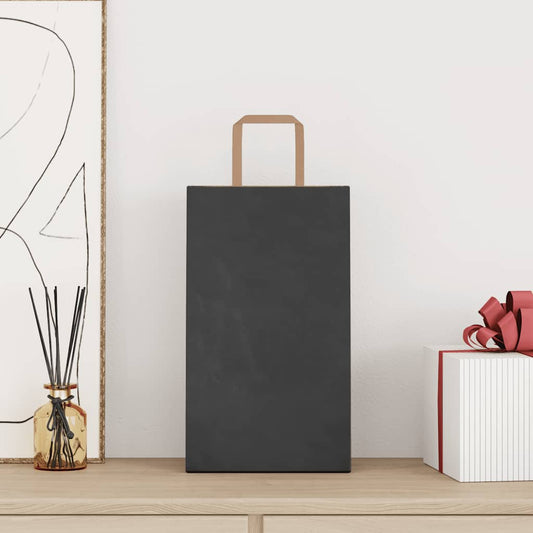 Papiertragetaschen 250 Stk. mit Henkeln Schwarz 21x11x36 cm