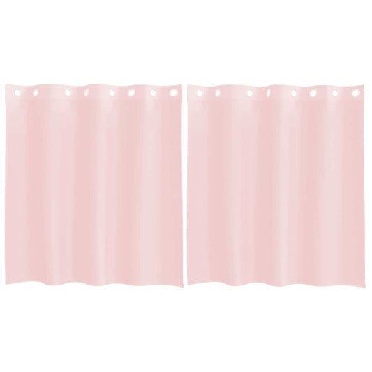 Voile Vorhänge mit Ösen 2 Stk. Hellrosa 140x140 cm