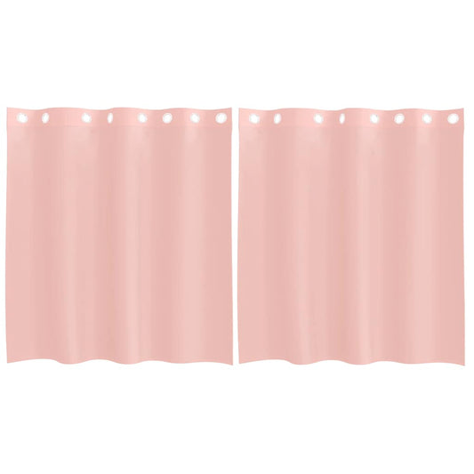 Voile Vorhänge mit Ösen 2 Stk. Rosa 140x140 cm