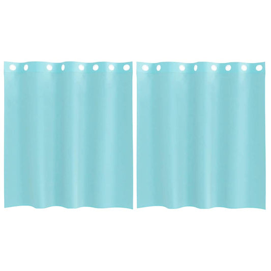 Voile Vorhänge mit Ösen 2 Stk. Türkis