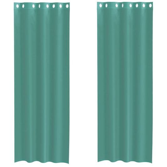 Voile Vorhänge mit Ösen 2 Stk. Türkis